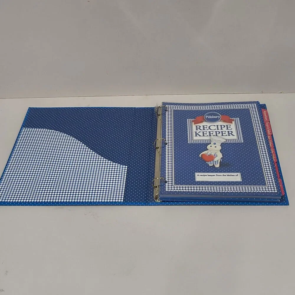 Pillsbury Doughboy Deluxe Recipe Keeper 3 Ring Binder with Cards Dividers